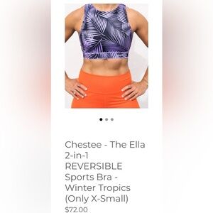 Chestee-barbella 2-in1 reversible sports bra